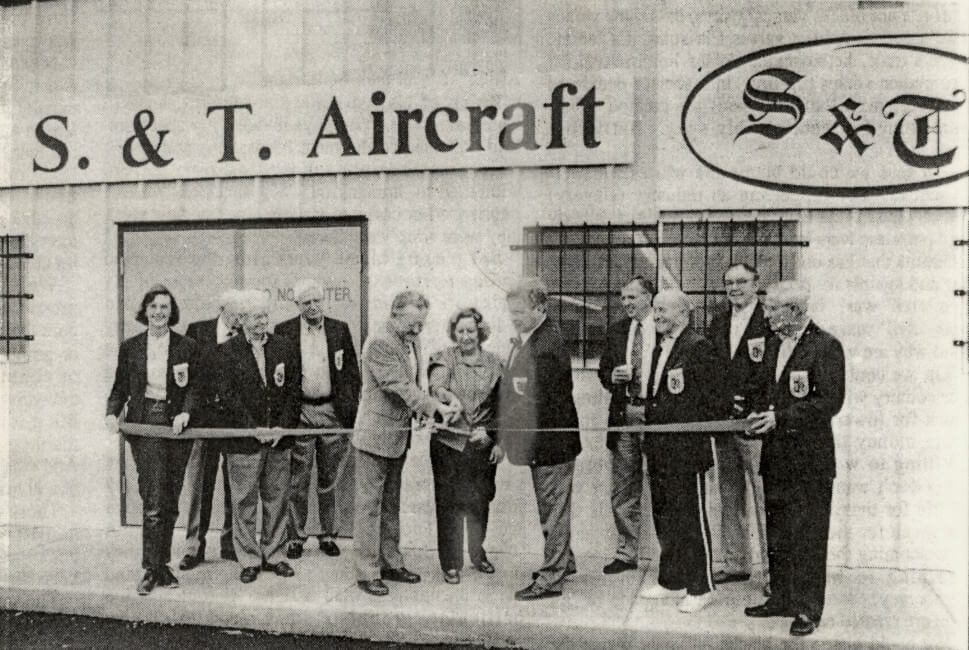 S & T Aircraft Ribbon Cutting
